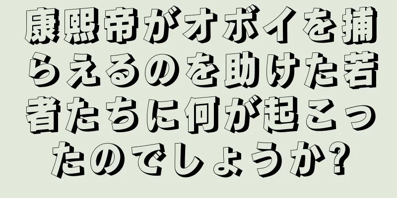 康熙帝がオボイを捕らえるのを助けた若者たちに何が起こったのでしょうか?