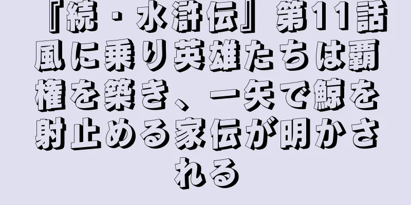 『続・水滸伝』第11話 風に乗り英雄たちは覇権を築き、一矢で鯨を射止める家伝が明かされる