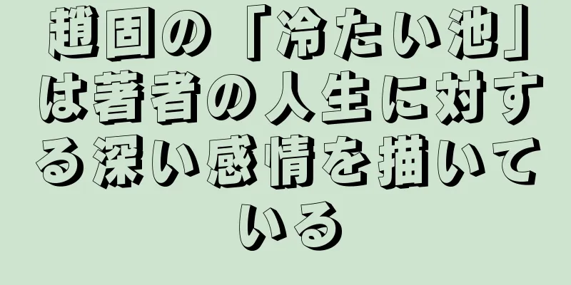 趙固の「冷たい池」は著者の人生に対する深い感情を描いている
