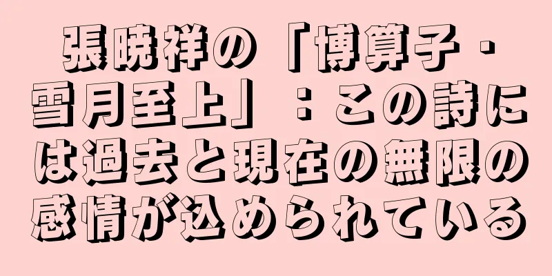 張暁祥の「博算子・雪月至上」：この詩には過去と現在の無限の感情が込められている