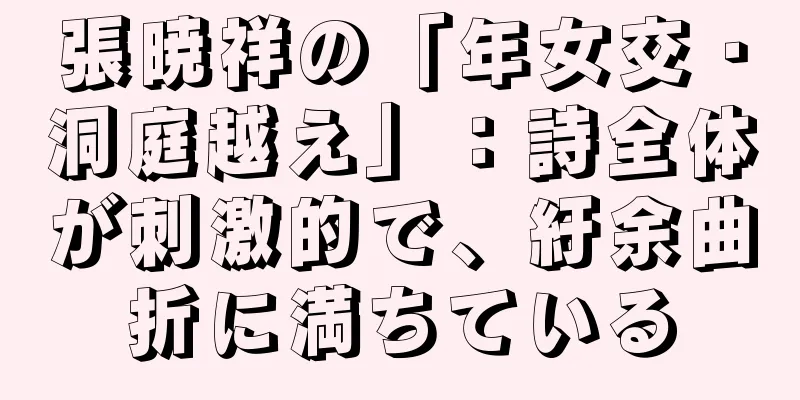 張暁祥の「年女交・洞庭越え」：詩全体が刺激的で、紆余曲折に満ちている