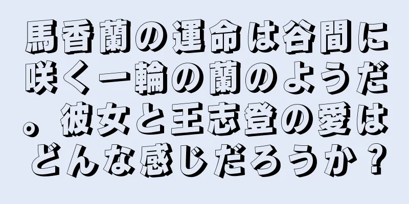 馬香蘭の運命は谷間に咲く一輪の蘭のようだ。彼女と王志登の愛はどんな感じだろうか？