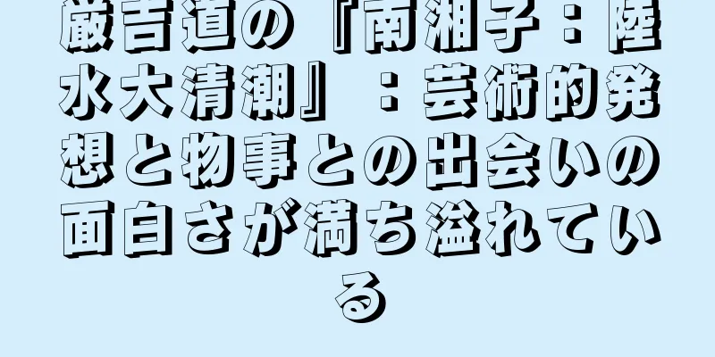 厳吉道の『南湘子：陸水大清潮』：芸術的発想と物事との出会いの面白さが満ち溢れている