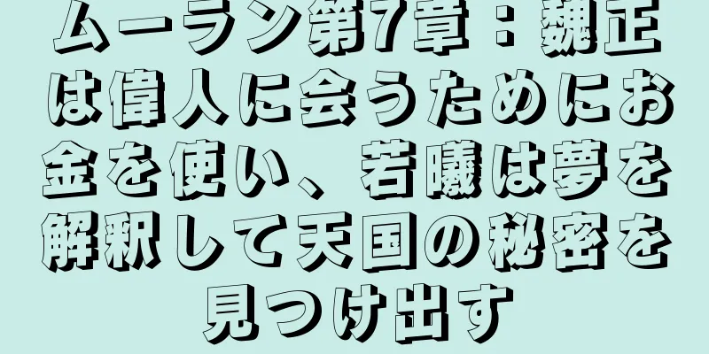 ムーラン第7章：魏正は偉人に会うためにお金を使い、若曦は夢を解釈して天国の秘密を見つけ出す