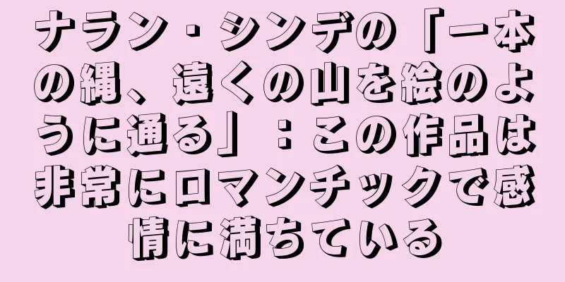ナラン・シンデの「一本の縄、遠くの山を絵のように通る」：この作品は非常にロマンチックで感情に満ちている