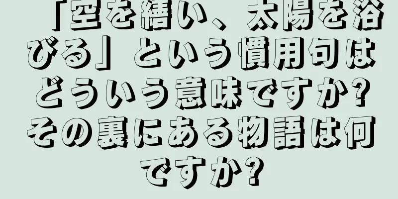 「空を繕い、太陽を浴びる」という慣用句はどういう意味ですか?その裏にある物語は何ですか?