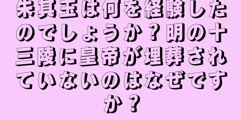 朱其玉は何を経験したのでしょうか？明の十三陵に皇帝が埋葬されていないのはなぜですか？
