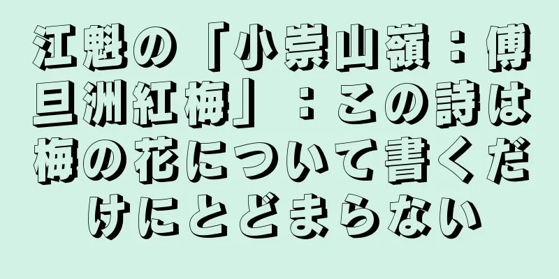 江魁の「小崇山嶺：傅旦洲紅梅」：この詩は梅の花について書くだけにとどまらない
