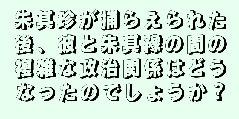 朱其珍が捕らえられた後、彼と朱其豫の間の複雑な政治関係はどうなったのでしょうか？