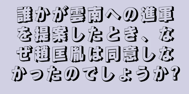 誰かが雲南への進軍を提案したとき、なぜ趙匡胤は同意しなかったのでしょうか?