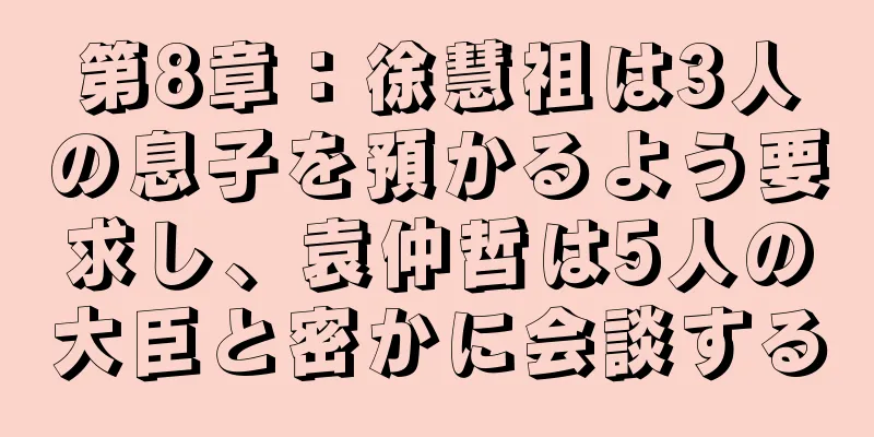 第8章：徐慧祖は3人の息子を預かるよう要求し、袁仲哲は5人の大臣と密かに会談する