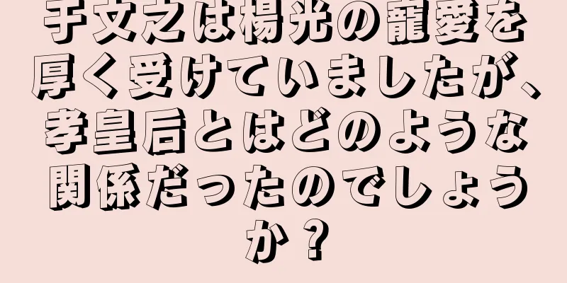 于文之は楊光の寵愛を厚く受けていましたが、孝皇后とはどのような関係だったのでしょうか？