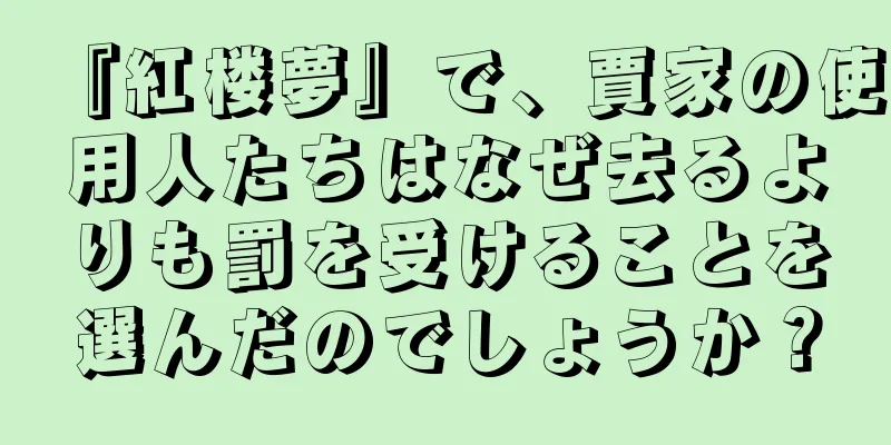 『紅楼夢』で、賈家の使用人たちはなぜ去るよりも罰を受けることを選んだのでしょうか？