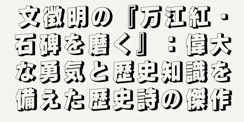文徴明の『万江紅・石碑を磨く』：偉大な勇気と歴史知識を備えた歴史詩の傑作