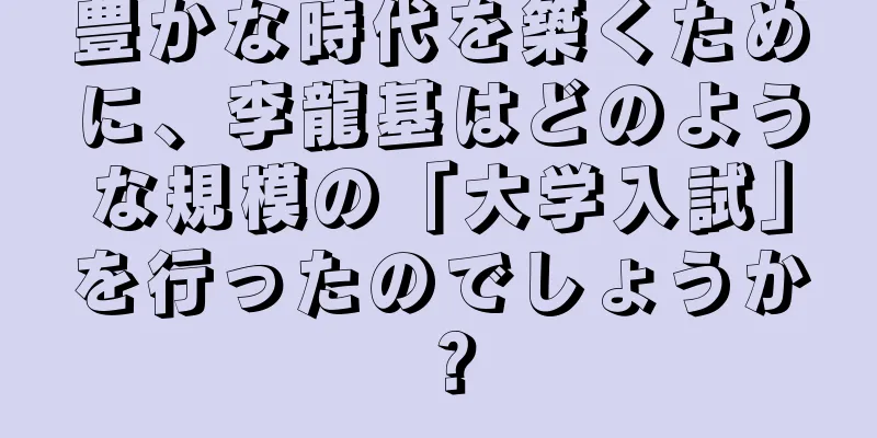 豊かな時代を築くために、李龍基はどのような規模の「大学入試」を行ったのでしょうか？