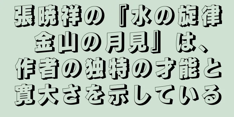 張暁祥の『水の旋律 金山の月見』は、作者の独特の才能と寛大さを示している