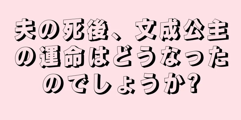 夫の死後、文成公主の運命はどうなったのでしょうか?