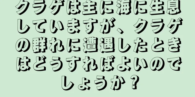 クラゲは主に海に生息していますが、クラゲの群れに遭遇したときはどうすればよいのでしょうか？