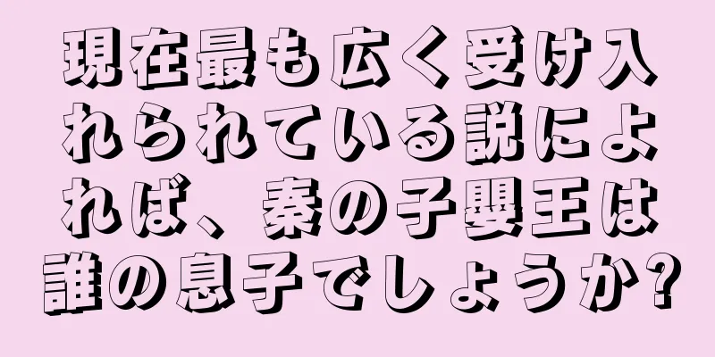 現在最も広く受け入れられている説によれば、秦の子嬰王は誰の息子でしょうか?