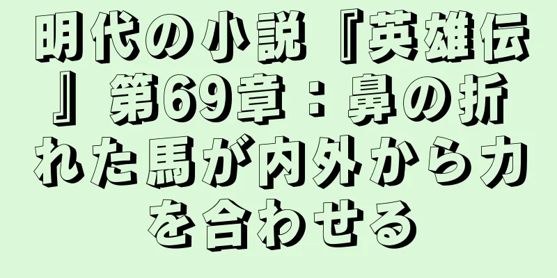 明代の小説『英雄伝』第69章：鼻の折れた馬が内外から力を合わせる