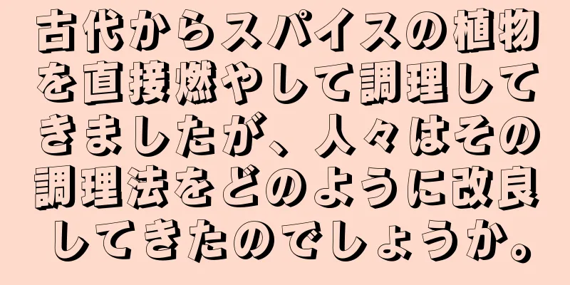 古代からスパイスの植物を直接燃やして調理してきましたが、人々はその調理法をどのように改良してきたのでしょうか。