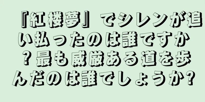 『紅楼夢』でシレンが追い払ったのは誰ですか？最も威厳ある道を歩んだのは誰でしょうか?