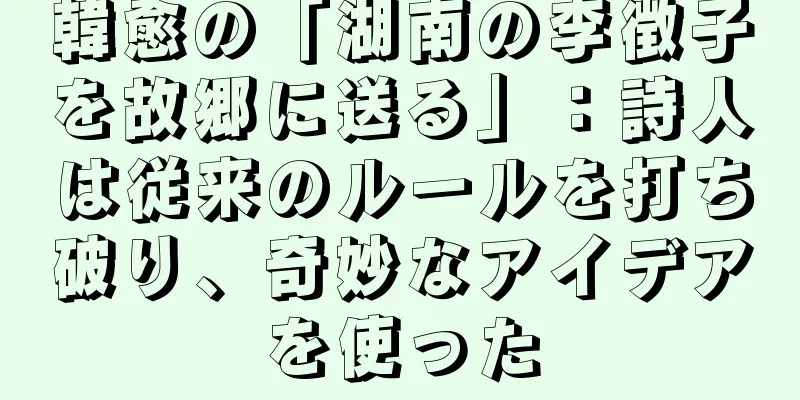 韓愈の「湖南の李徴子を故郷に送る」：詩人は従来のルールを打ち破り、奇妙なアイデアを使った