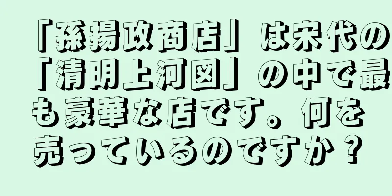 「孫揚政商店」は宋代の「清明上河図」の中で最も豪華な店です。何を売っているのですか？