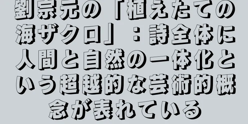 劉宗元の「植えたての海ザクロ」：詩全体に人間と自然の一体化という超越的な芸術的概念が表れている