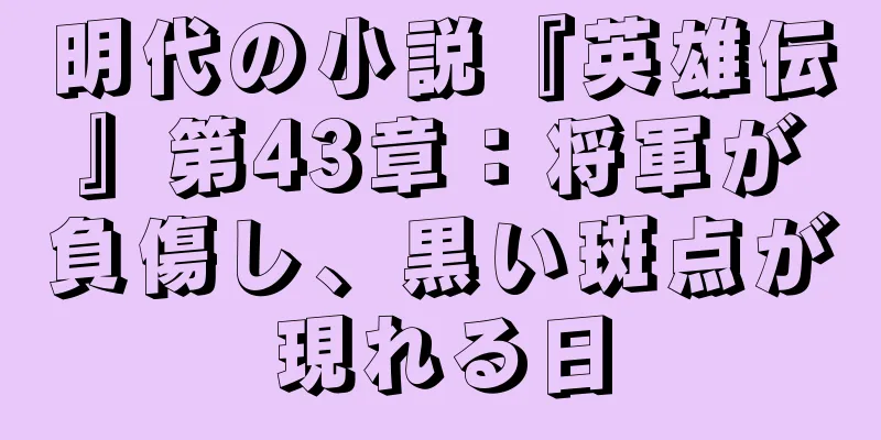 明代の小説『英雄伝』第43章：将軍が負傷し、黒い斑点が現れる日