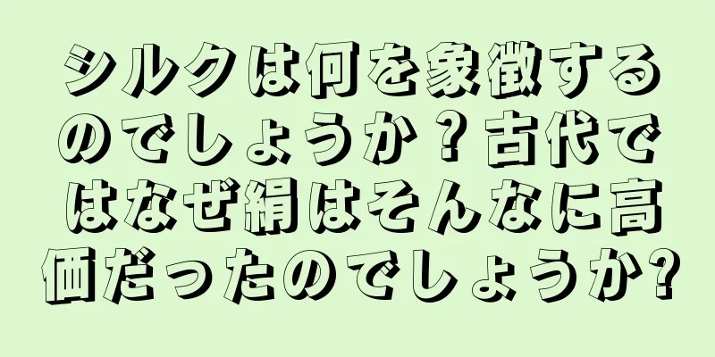 シルクは何を象徴するのでしょうか？古代ではなぜ絹はそんなに高価だったのでしょうか?
