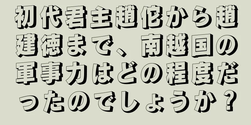 初代君主趙佗から趙建徳まで、南越国の軍事力はどの程度だったのでしょうか？