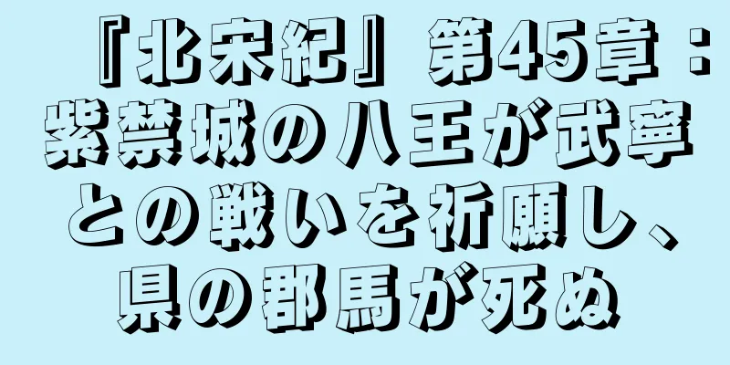 『北宋紀』第45章：紫禁城の八王が武寧との戦いを祈願し、県の郡馬が死ぬ