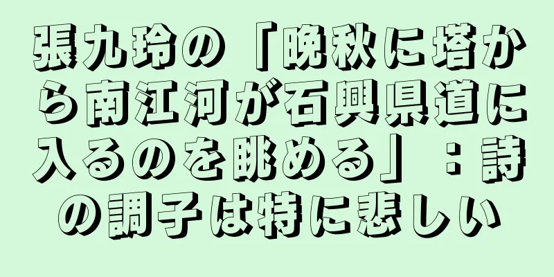 張九玲の「晩秋に塔から南江河が石興県道に入るのを眺める」：詩の調子は特に悲しい