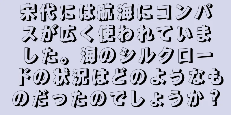 宋代には航海にコンパスが広く使われていました。海のシルクロードの状況はどのようなものだったのでしょうか？