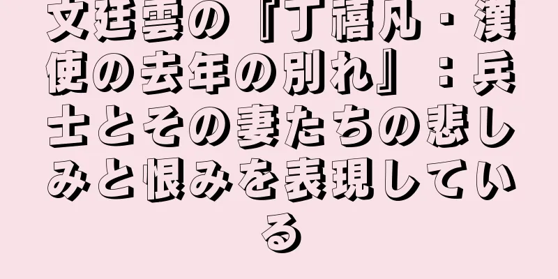 文廷雲の『丁禧凡・漢使の去年の別れ』：兵士とその妻たちの悲しみと恨みを表現している
