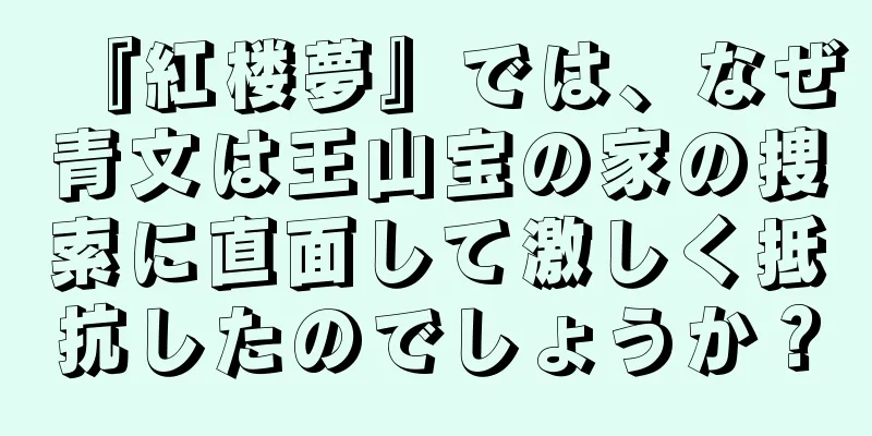 『紅楼夢』では、なぜ青文は王山宝の家の捜索に直面して激しく抵抗したのでしょうか？