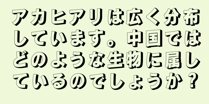 アカヒアリは広く分布しています。中国ではどのような生物に属しているのでしょうか？