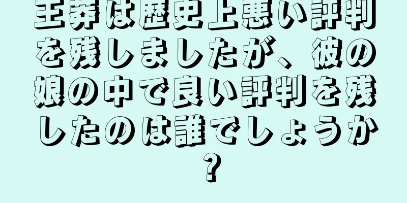 王莽は歴史上悪い評判を残しましたが、彼の娘の中で良い評判を残したのは誰でしょうか？