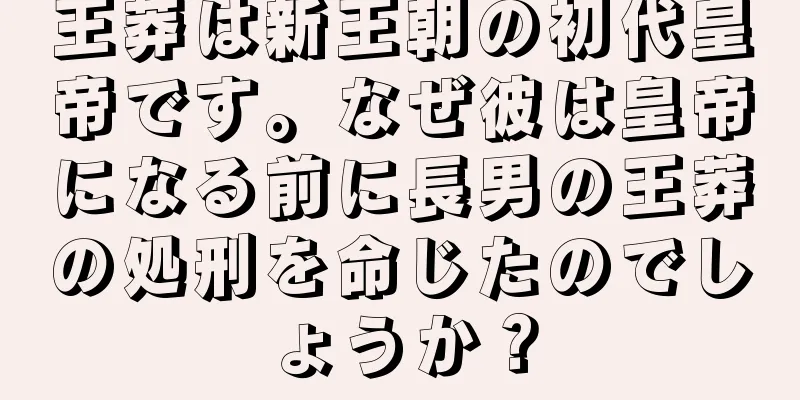 王莽は新王朝の初代皇帝です。なぜ彼は皇帝になる前に長男の王莽の処刑を命じたのでしょうか？