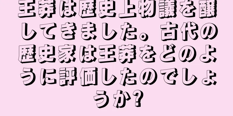 王莽は歴史上物議を醸してきました。古代の歴史家は王莽をどのように評価したのでしょうか?