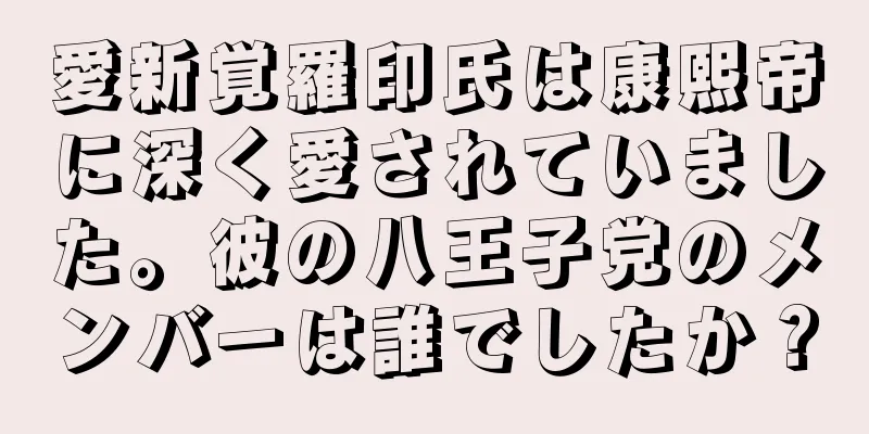 愛新覚羅印氏は康熙帝に深く愛されていました。彼の八王子党のメンバーは誰でしたか？