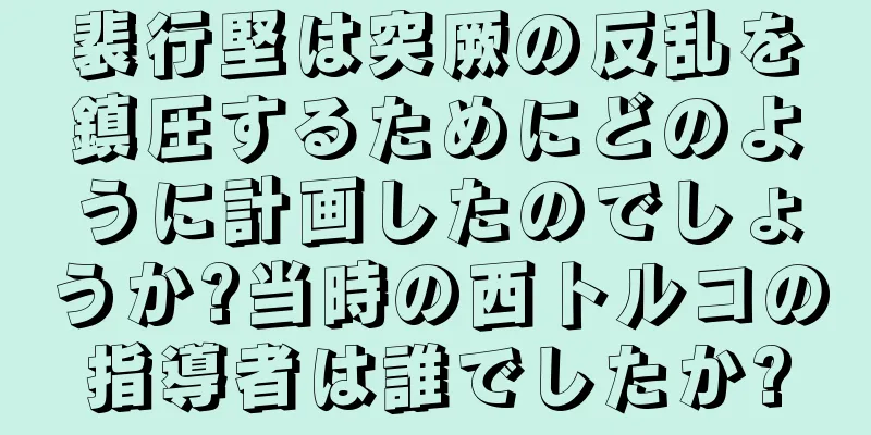 裴行堅は突厥の反乱を鎮圧するためにどのように計画したのでしょうか?当時の西トルコの指導者は誰でしたか?