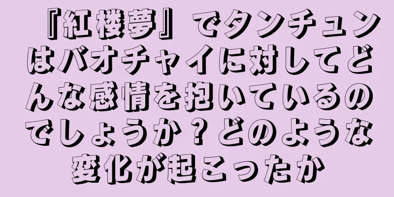 『紅楼夢』でタンチュンはバオチャイに対してどんな感情を抱いているのでしょうか？どのような変化が起こったか