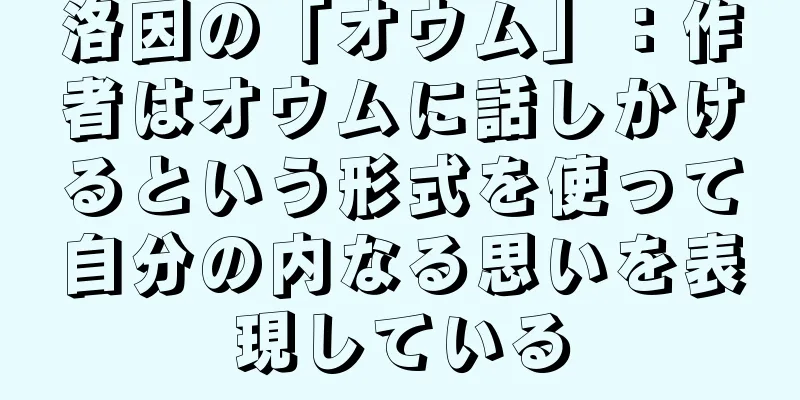 洛因の「オウム」：作者はオウムに話しかけるという形式を使って自分の内なる思いを表現している