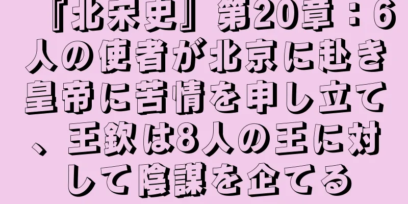 『北宋史』第20章：6人の使者が北京に赴き皇帝に苦情を申し立て、王欽は8人の王に対して陰謀を企てる