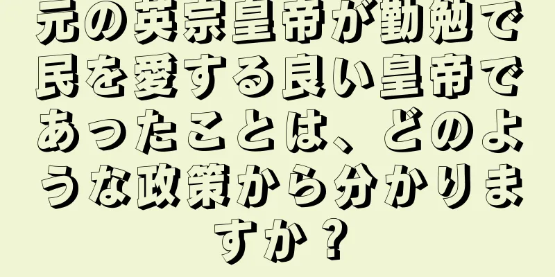 元の英宗皇帝が勤勉で民を愛する良い皇帝であったことは、どのような政策から分かりますか？