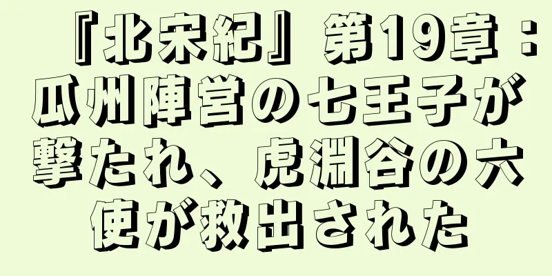 『北宋紀』第19章：瓜州陣営の七王子が撃たれ、虎淵谷の六使が救出された