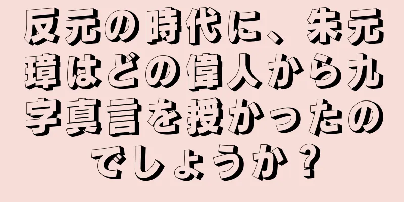 反元の時代に、朱元璋はどの偉人から九字真言を授かったのでしょうか？