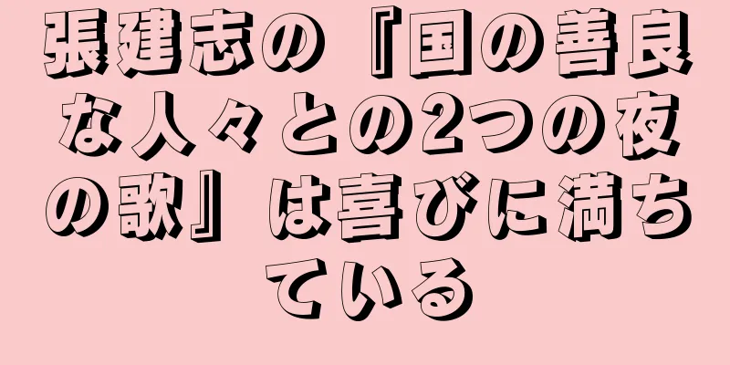 張建志の『国の善良な人々との2つの夜の歌』は喜びに満ちている